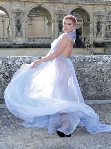 Florence Pugh rocks naked dress to Paris Fashion Week.